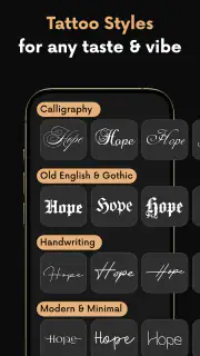 lettering Tattoo - Font Design screenshot 5