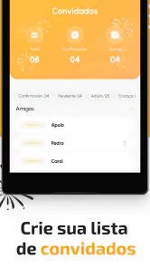 Lista de Convidados e Festas screenshot