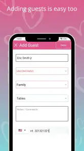 Lista gości weselnych. ŚrGość screenshot
