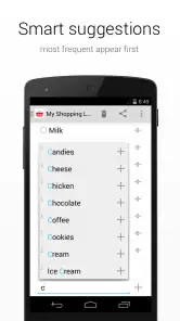 Lista zakupów screenshot