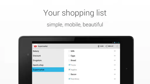 Lista zakupów screenshot