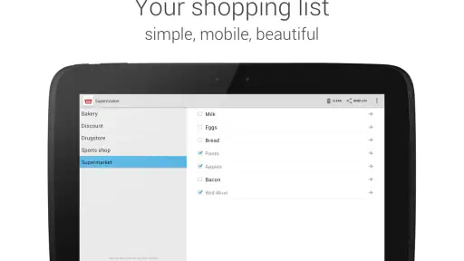 Lista zakupów screenshot