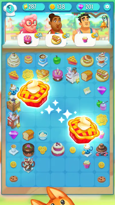 Love & Pies – gra typu merge screenshot 1
