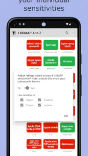 Low FODMAP diet A to Z foods screenshot 4