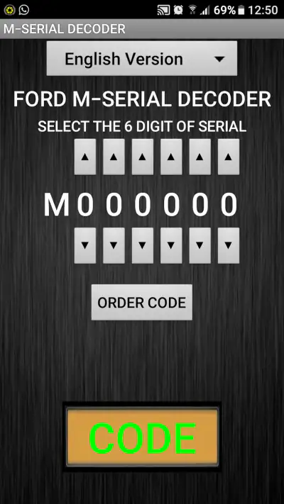 M-Serial Radio Code Decoder screenshot 1