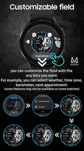 MD254 Digital watch face screenshot