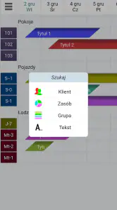 Menadżer rezerwacji klientów L screenshot