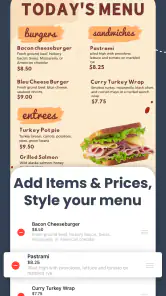 Menu Maker, Menu Templates screenshot