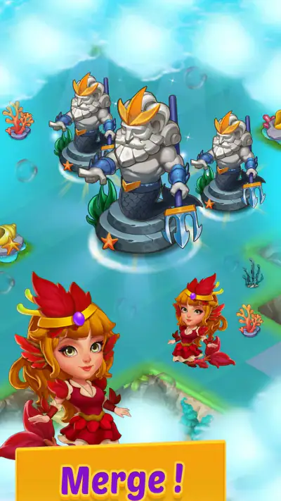 Merge Mermaids-magic puzzles screenshot 1