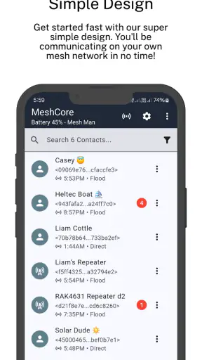 MeshCore screenshot 1