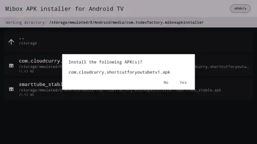 Mibox APK installer Android TV screenshot 3