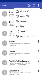 Mini czytnik PDF screenshot
