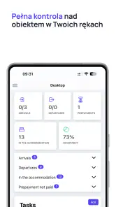 mobile-calendar hotel manager screenshot