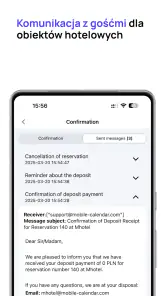 mobile-calendar hotel manager screenshot
