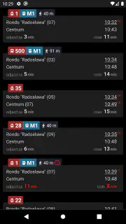 mobileMPK: rozkład jazdy screenshot 5