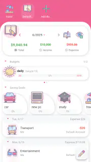 Money+ Cute Expense Tracker screenshot 1