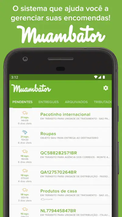 Muambator: Rastreio Correios screenshot 1