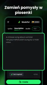 Musicful Generator piosenek AI screenshot