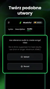 Musicful Generator piosenek AI screenshot