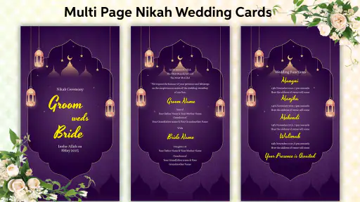 Muslim Wedding Card Maker 2026 screenshot