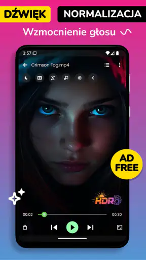 Night Video Player - voice amp screenshot 1