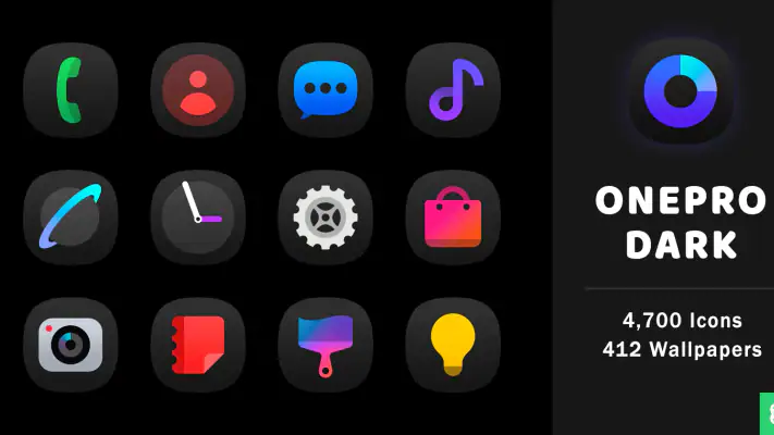 OnePro (Dark) - Icon Pack screenshot 1