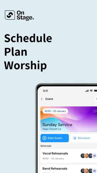 OnStage: Worship Team Planner screenshot 1