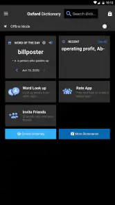 Oxford American Dictionary screenshot
