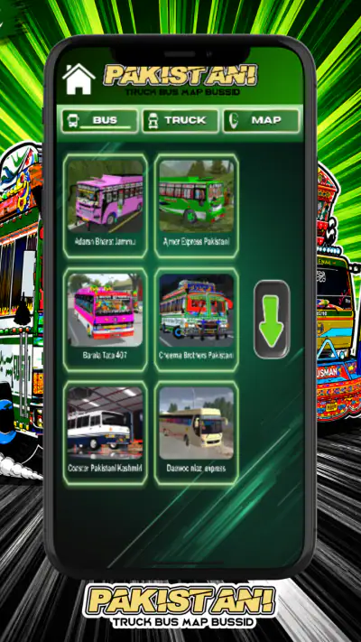 Pakistani Truck Bus Map Bussid screenshot 1
