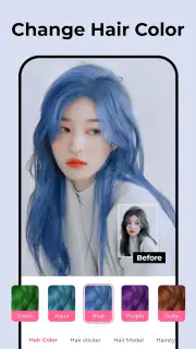 Photo editor: Hair Color Ideas screenshot 1