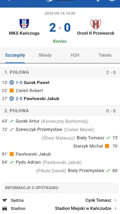 Piłka Lokalna - wyniki na żywo screenshot 1