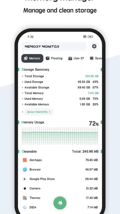 Powerful RAM Monitor Pro screenshot 1