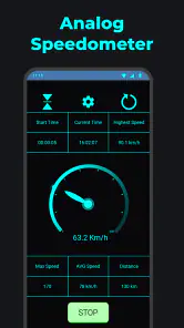 Prędkościomierz GPS — dokładny screenshot