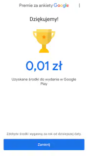 Premie za ankiety Google screenshot 4