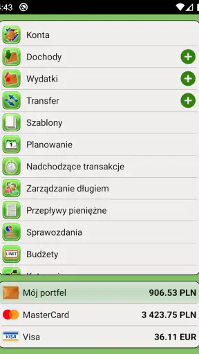 Rachunek wydatków - FinancePM screenshot 1