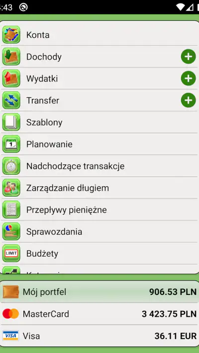Rachunek wydatków - FinancePM screenshot 1