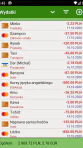 Rachunek wydatków - FinancePM screenshot