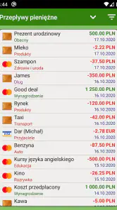 Rachunek wydatków - FinancePM screenshot
