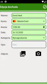 Rachunek wydatków - FinancePM screenshot