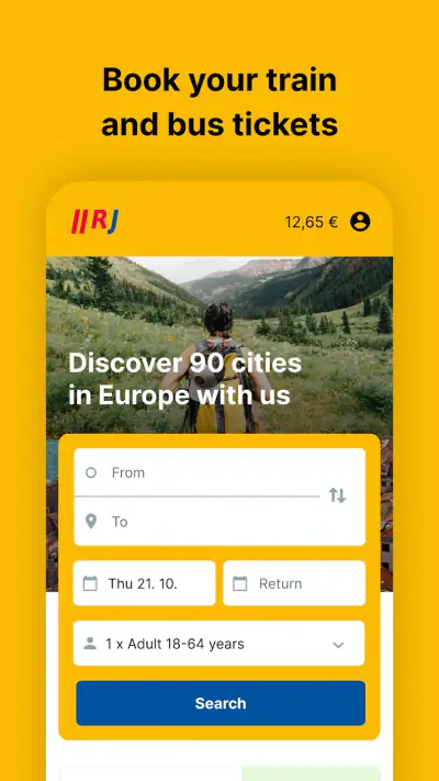 RegioJet screenshot 1