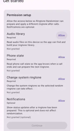 Ringtone Randomizer screenshot 1