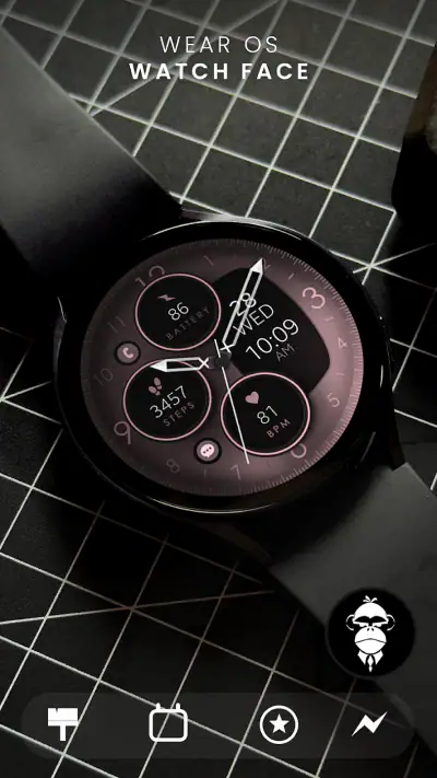 Rose Gold Analog Watch Face screenshot 1