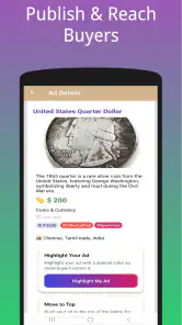 Sell old coins online screenshot