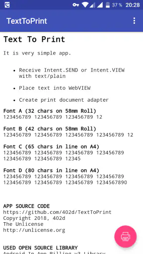SHARE to PRINT.Intent screenshot 1