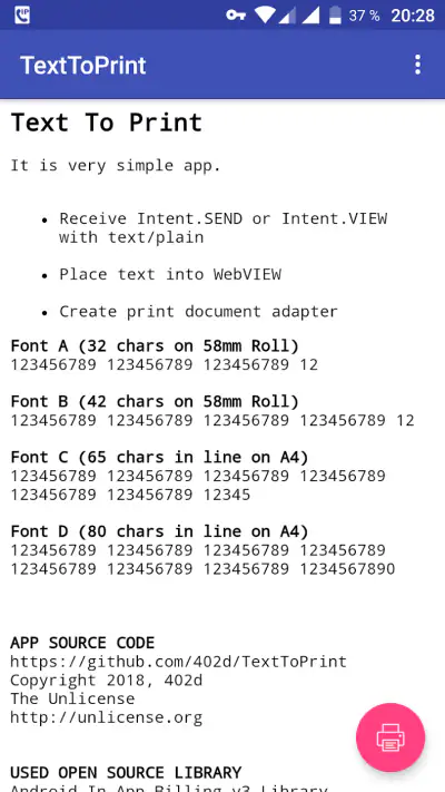 SHARE to PRINT.Intent screenshot 1