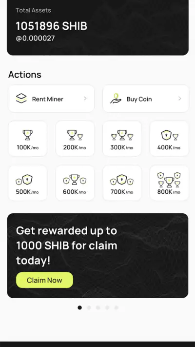 SHIB Cloud Miner screenshot 1