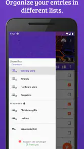 Shopping list (shareable) screenshot