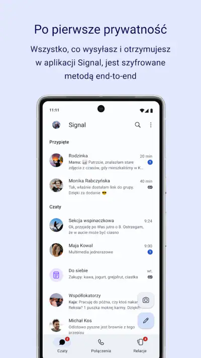 Signal – prywatny komunikator screenshot 1
