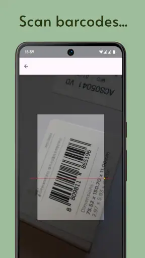 Skaner kodów kreskowych eBay screenshot 1