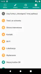 Skaner QR i kodów kreskowych screenshot